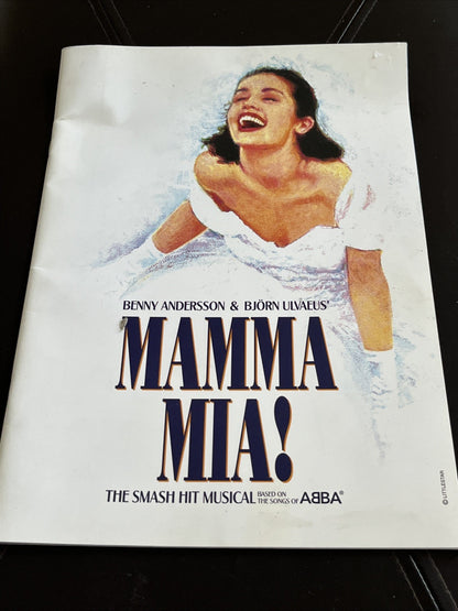 Mama Mia Program With 2 Panel Insert ABBA Play Theatre
