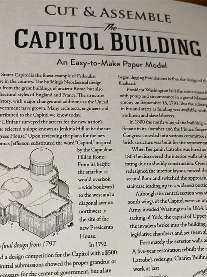 Cut & Assemble the Capitol Building: An Easy-to-Make Paper Model