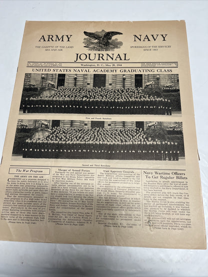 Army Navy Journal Washington DC Vol. 81, No 38, May 20, (1944)
