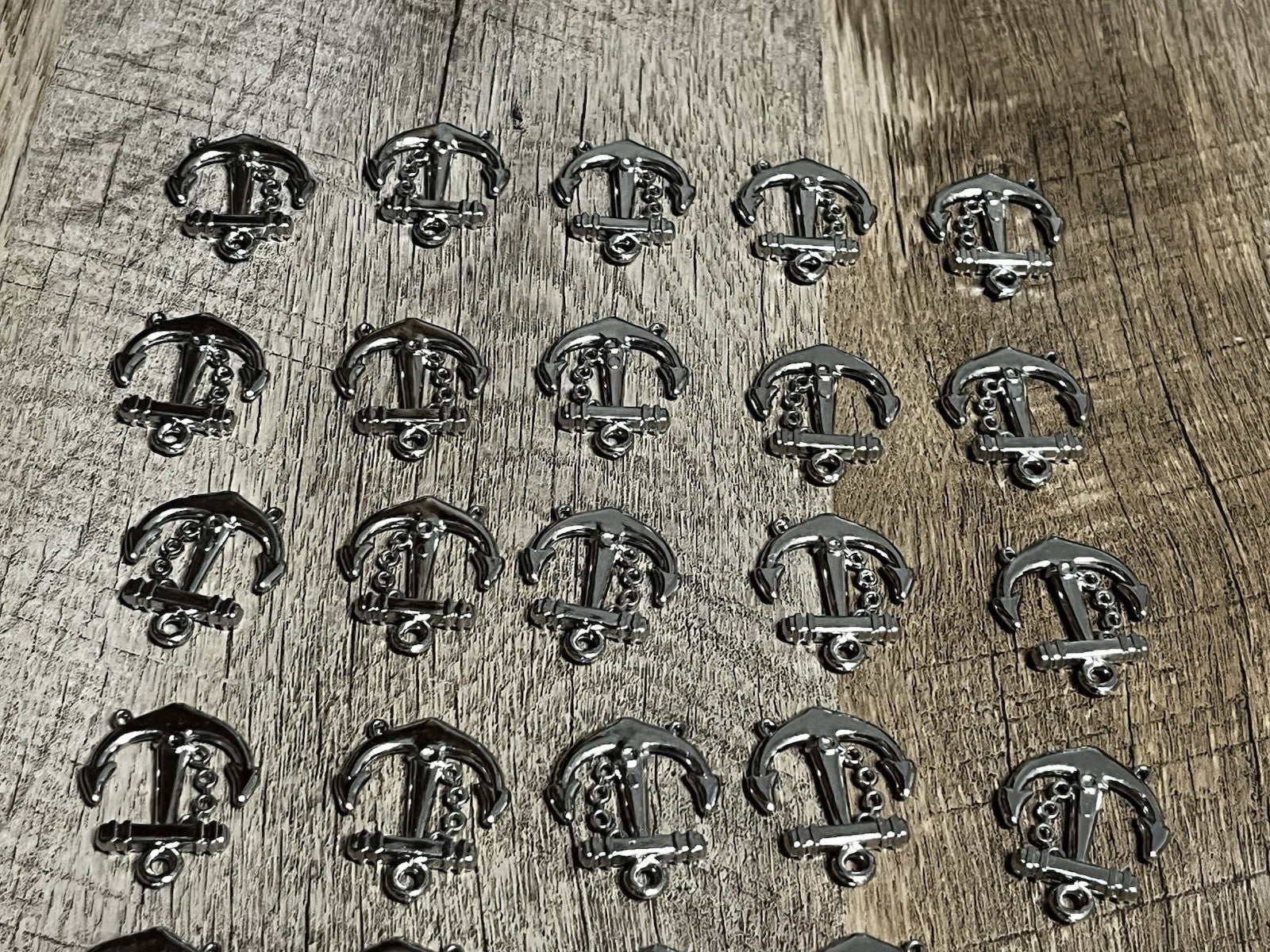 Silver Anchor Charms Lot of 49 Pc , 27x24mm - US Seller