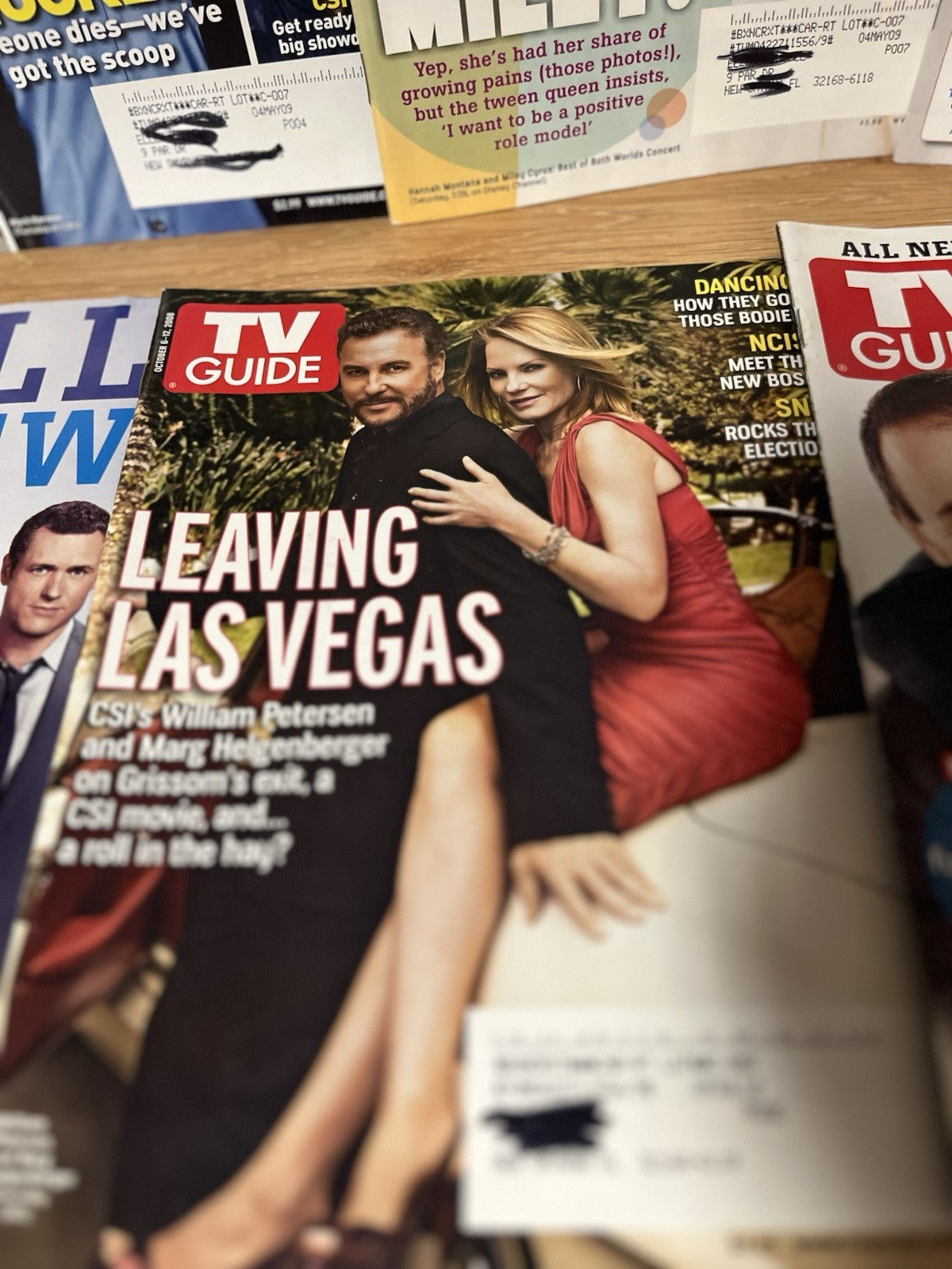 Lot of 30 TV Guide Magazine Issues 1999/2005/2006/2007/2008/2009/2010/2011/2012