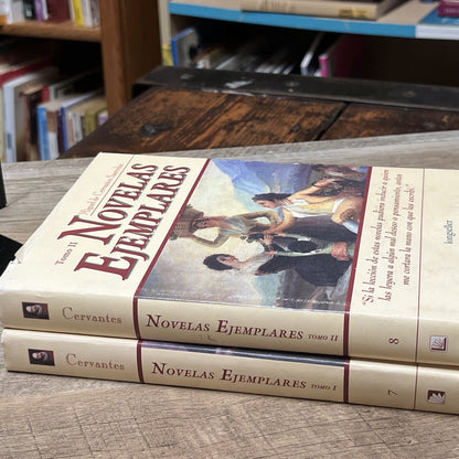 Novelas Ejemplares Hardcover Miguel de Cervantes Tomo 1 y 2  (7 y 8 ) 2001