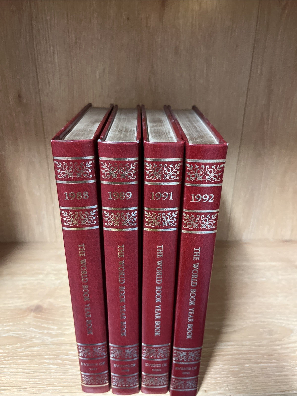 The World Book Year Book 4 Books 1988/ 1989/ 1991 and 1992