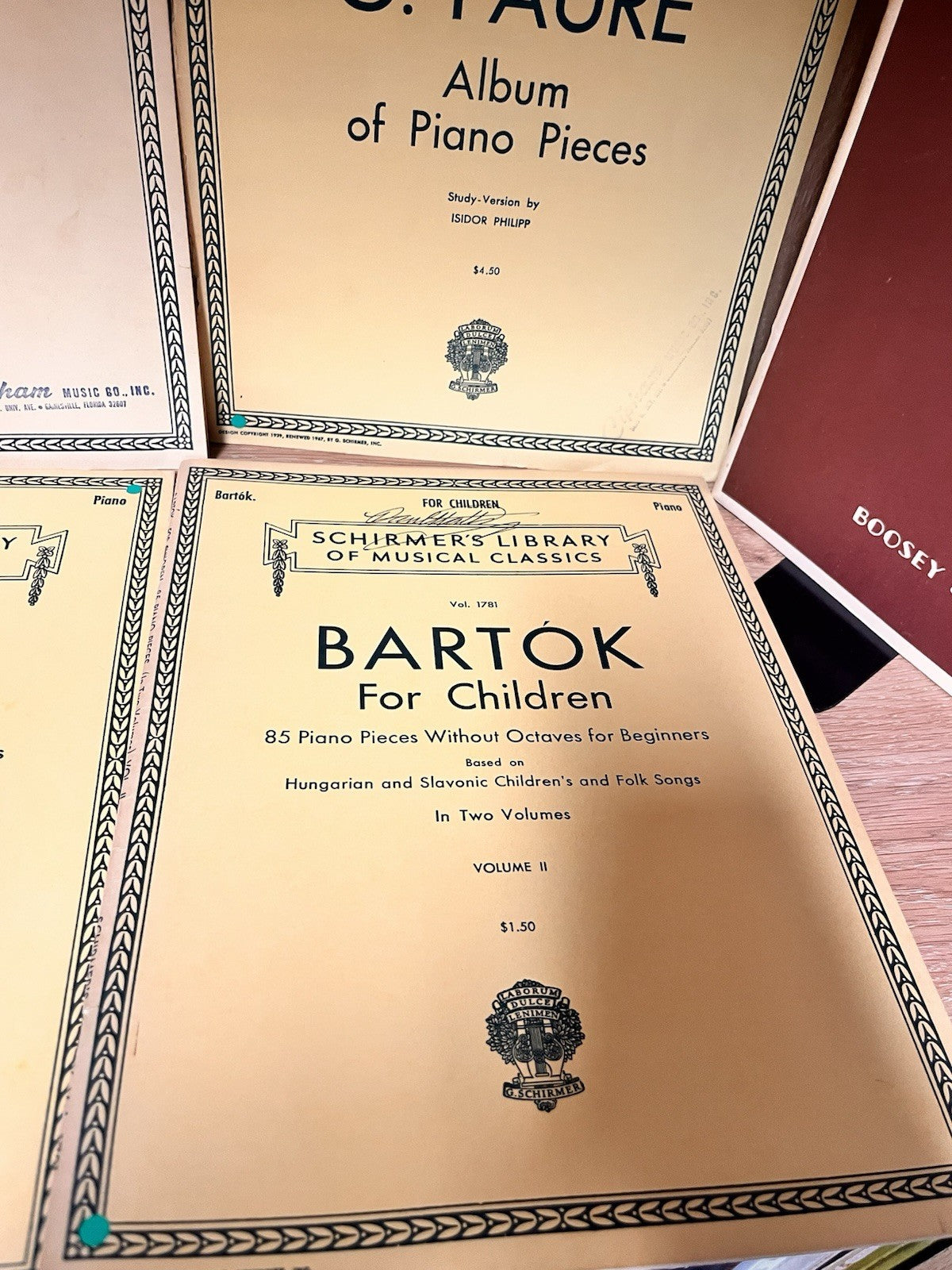 Bela Bartok Mikrokosmos Piano Solo & Schemer’s Llibrary Musical Classics Lot 5