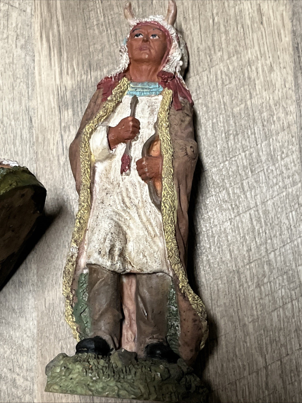 Native American India Family Figurine Details Decoration,hand paint 3 In Lot