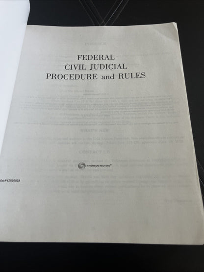 Federal Civil Judicial Procedure and Rules Revised 2022 Edition