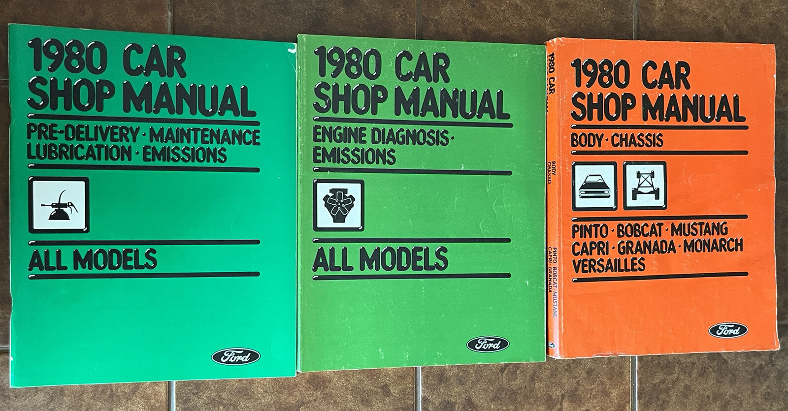 ford manual : 1980 ford car Service Shop Manual Lot of 3