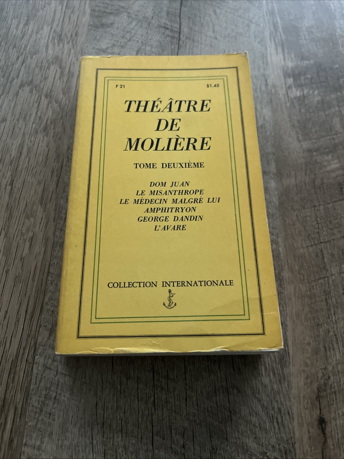 Theatre De Moliere Tome Deuxieme, Dom Juan Le Medecin Malgre Lui Amphitryon 1962