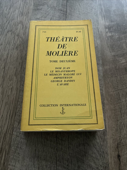 Theatre De Moliere Tome Deuxieme, Dom Juan Le Medecin Malgre Lui Amphitryon 1962