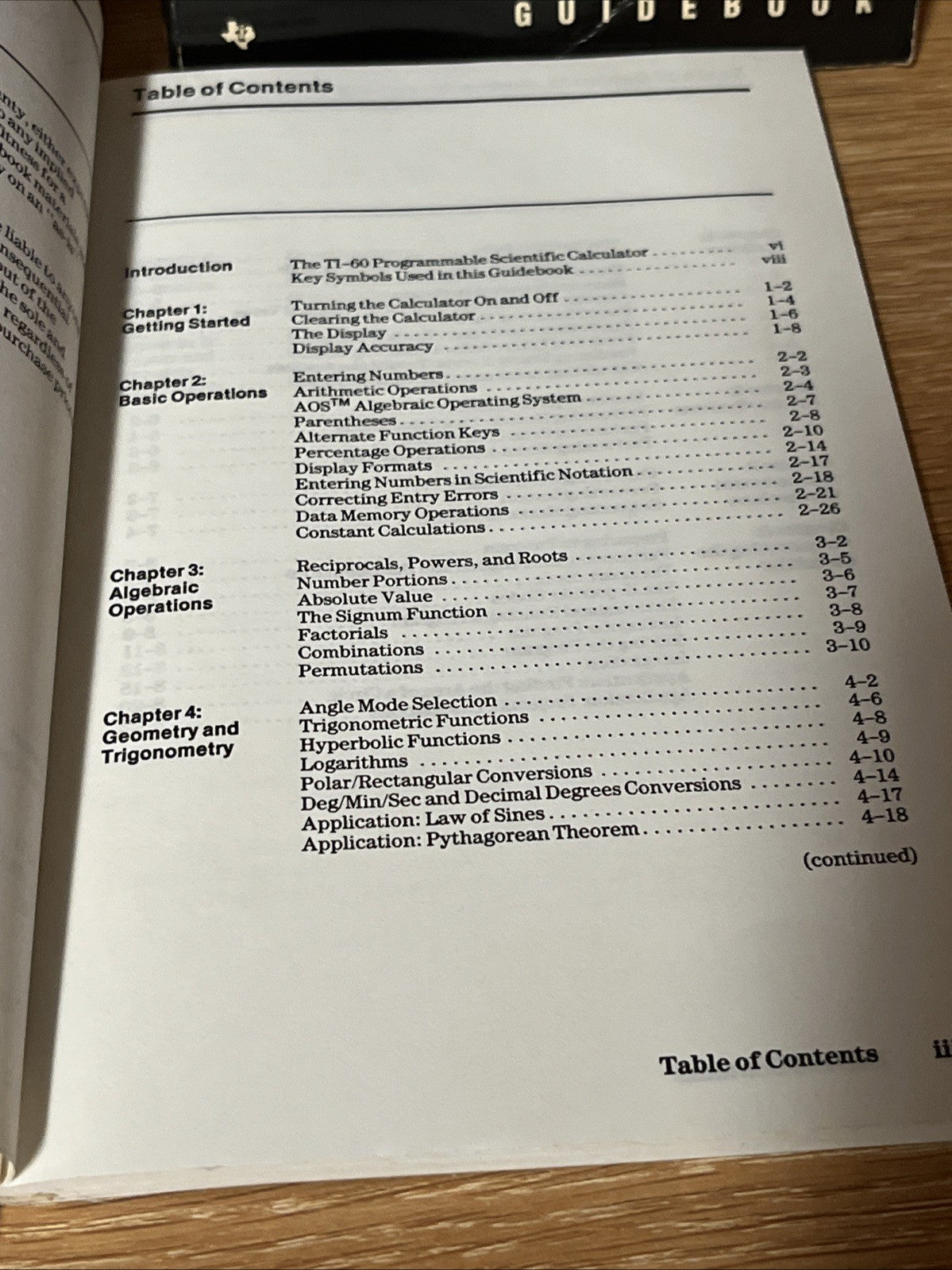 Texas Instruments Scientific TI-55 111/ TI-60/ TI-34 Comp Math Guide Book Manual