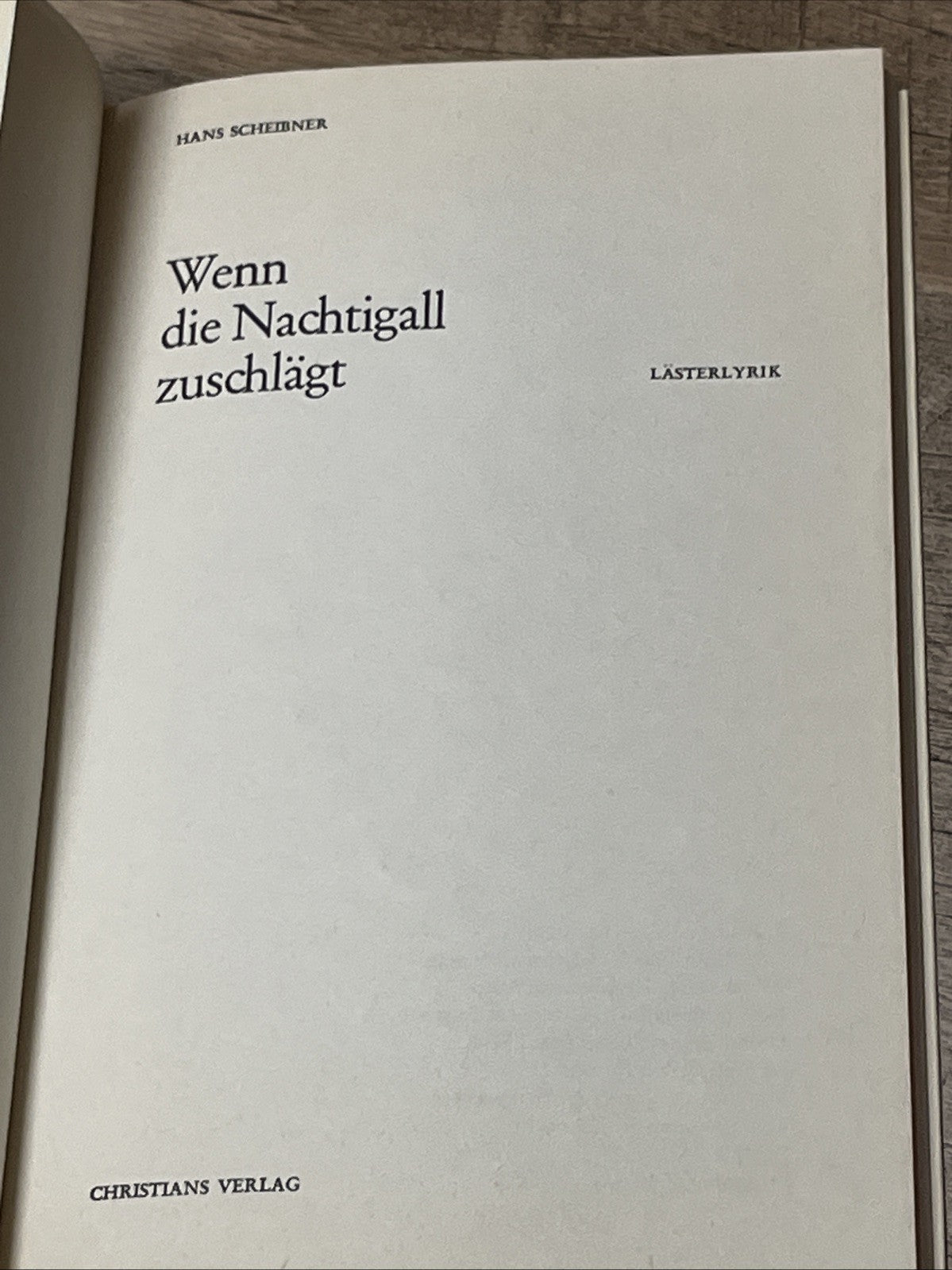 Hans Scheibner - Wenn Die Nachtigall Zuschlägt