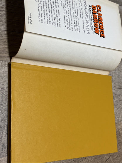 CLARENCE DARROW A One-Man Play David W. Rintels For The Defense BC Edition 1975