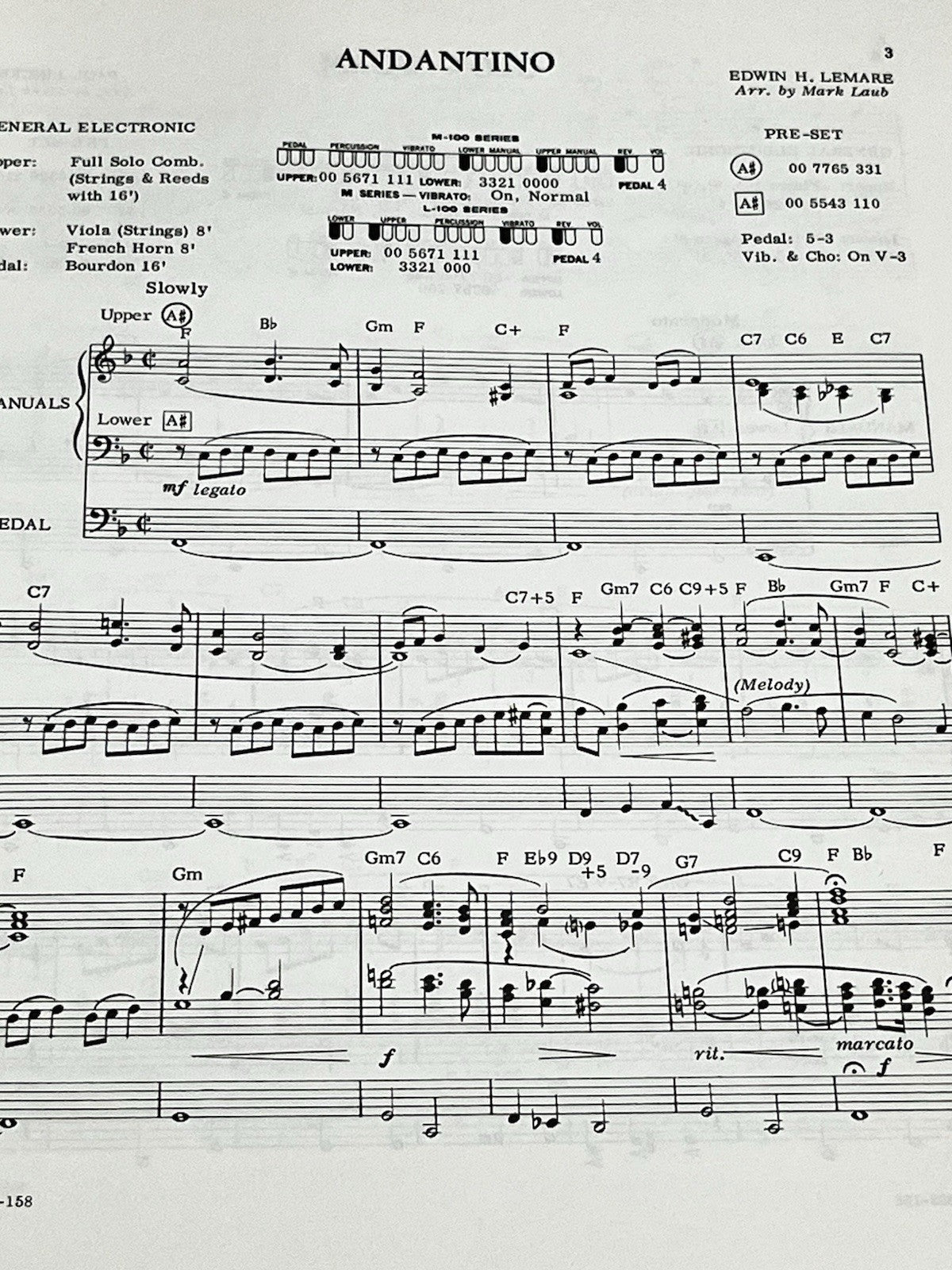 79 Classics for All Organs, Music for Everyone no 38 Remick 1965 Arr. Mark Laub