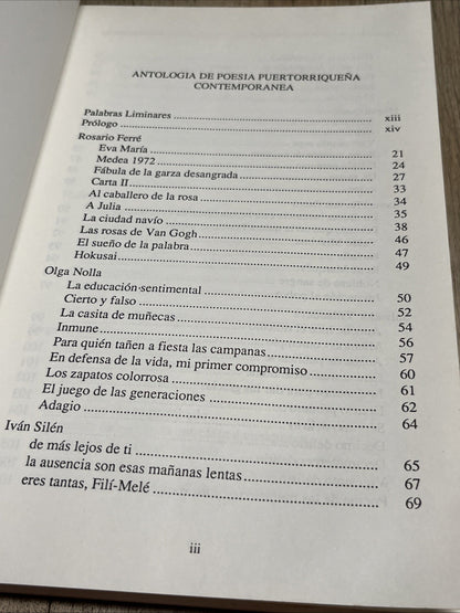 Antologia De Poesia Puertorriquena Contemporanea (1993)