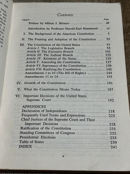 A More Perfect Union The Constitution of the United States,Amendment 1st Ed 1965