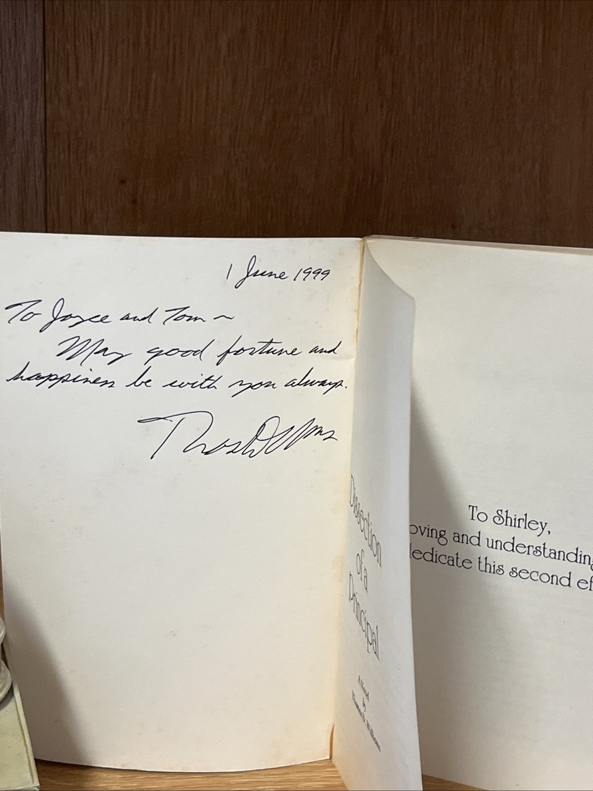 Dissection of a Principal by Thomas D. Williams SIGNED COPY