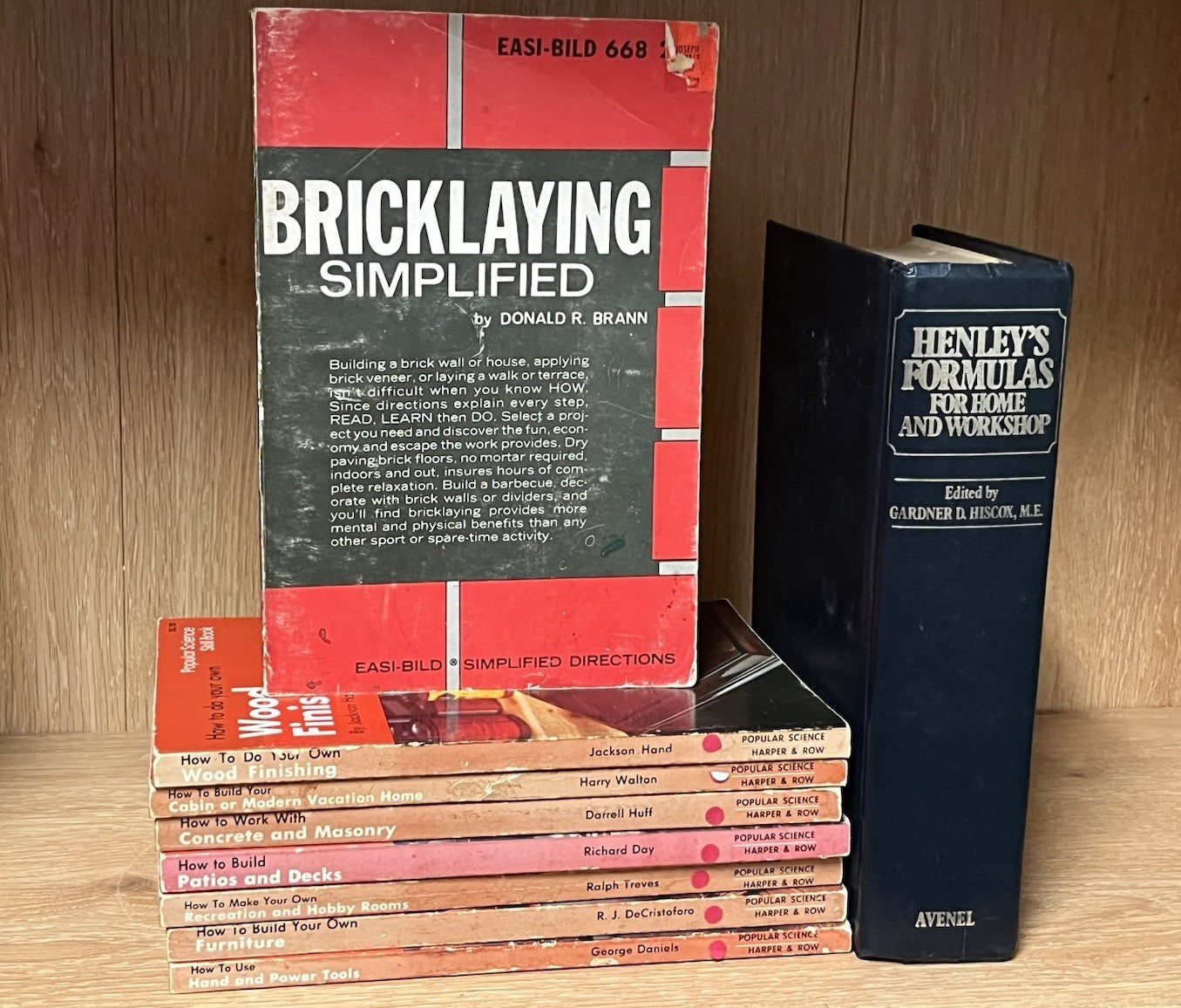 Lot of 9 Popular Science Skill Books & Bricklaying Simplified/Formulas For Homes