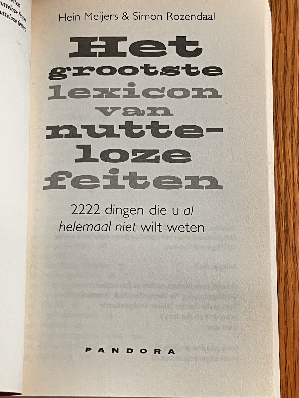 Het grootste Lexicon van nutteloze feiten Hein Meijers & Simon Rozendaal