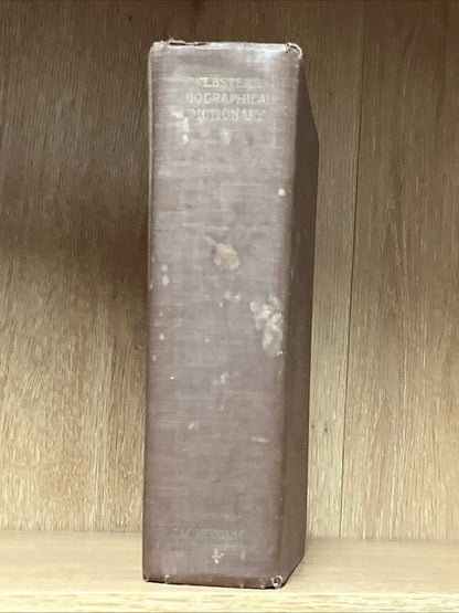 Webster's Biographical Dictionary, A Dictionary of Names Of Noteworthy 1957