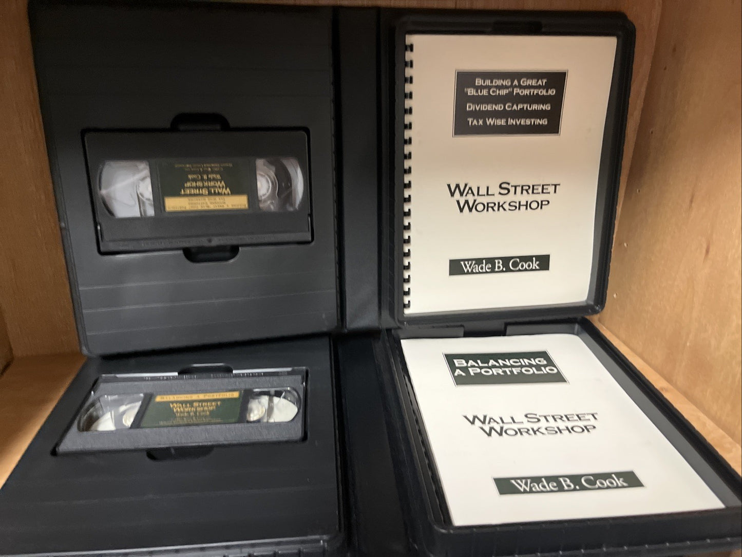 Wall Street Investing Workshop 6 Lot 7 VHS Cassette &3 Workbook Wade Cook