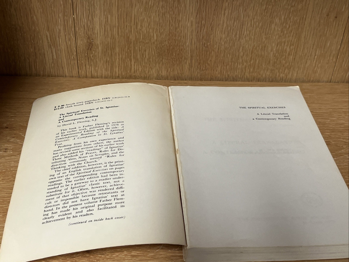 The spiritual exercises of St Ignatius: A literal translation and A Contemporary