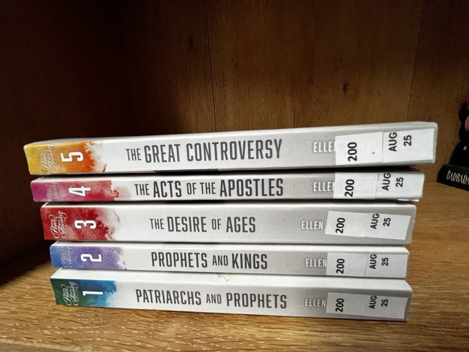 Ellen g White Books Lot Of 5 The Great Controversy, Desire Of Ages, Patriarchs..