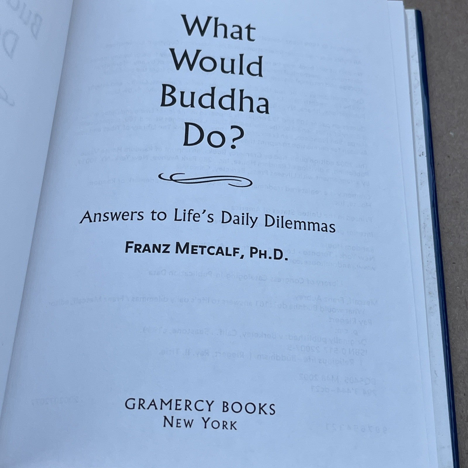 What Would Buddha Do By Metcalf, Franz - Hardcover  1999 GOOD
