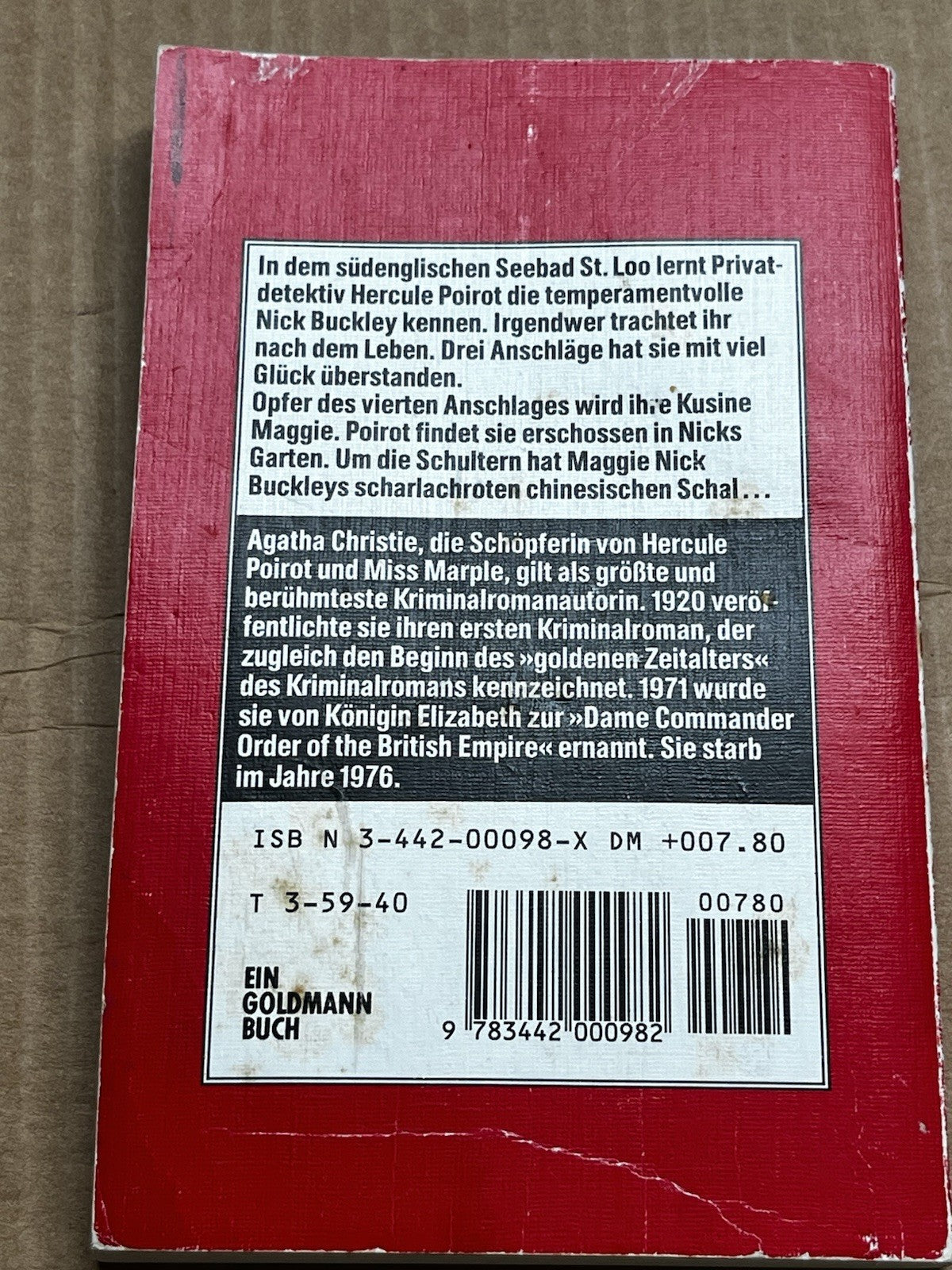 Das Haus an der Düne Agatha Christie [German] Acceptable