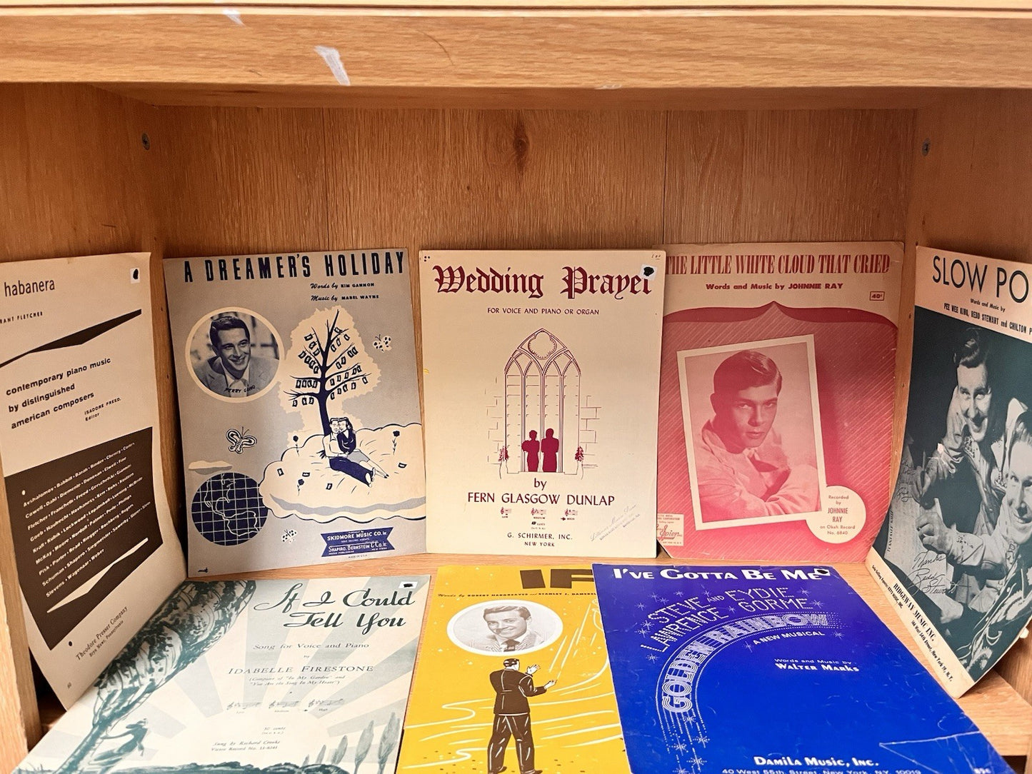 Old Music Sheet Lot 1940s 1950s-1960s Vintage Hymns Sheet Music Lot of 8
