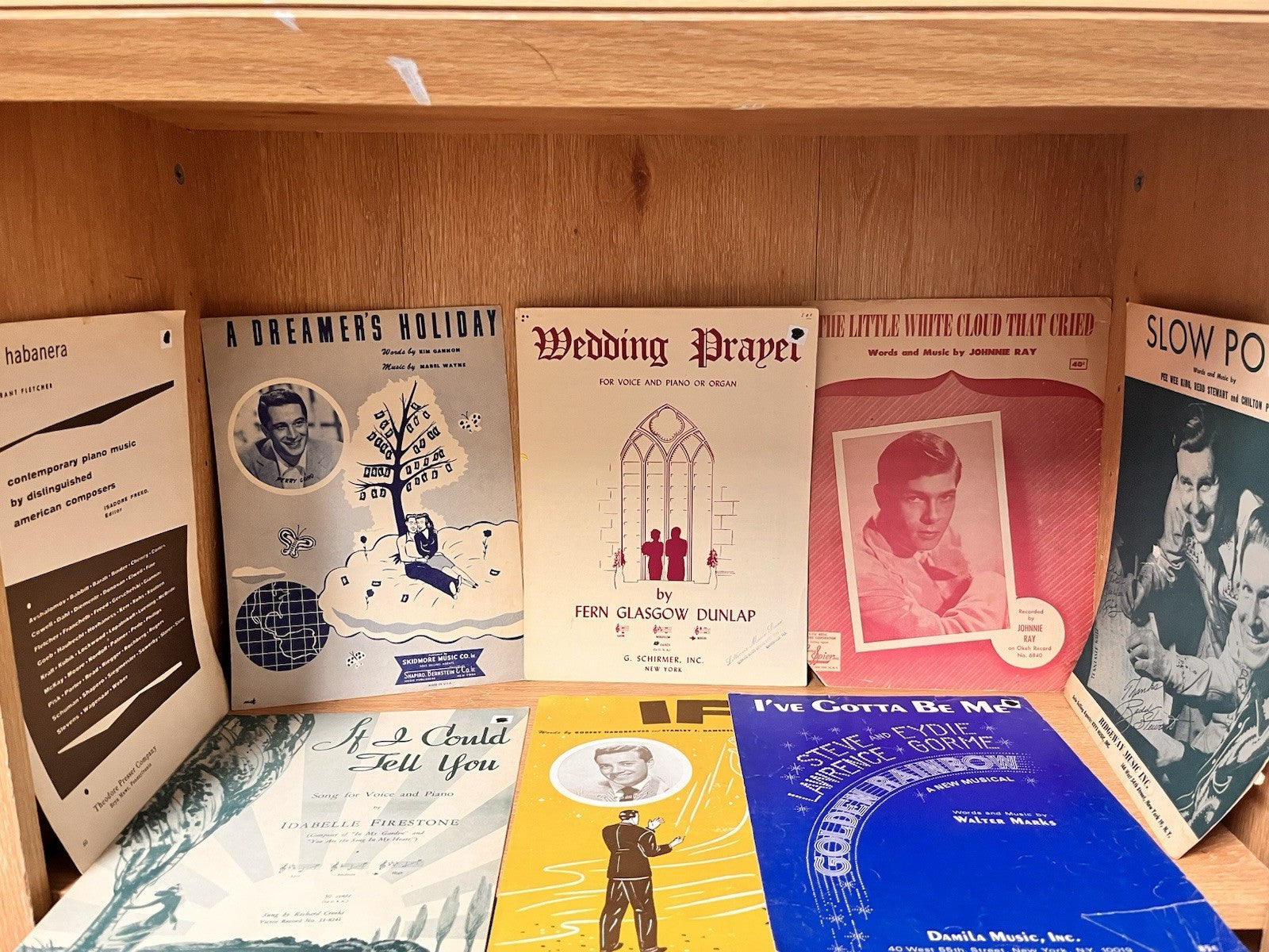Old Music Sheet Lot 1940s 1950s-1960s Vintage Hymns Sheet Music Lot of 8