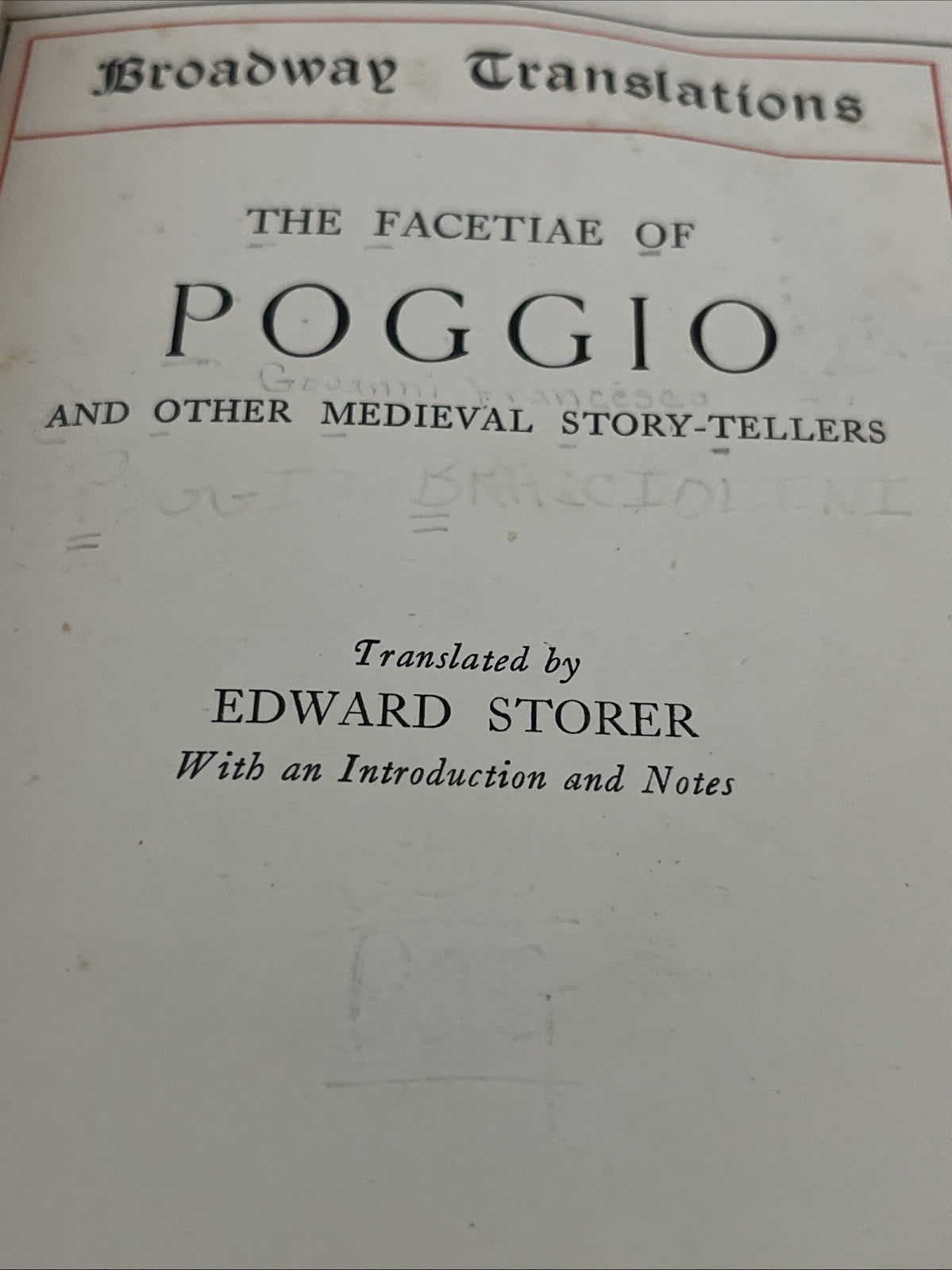 poggio facetiae The Facetiae of poggio and other medieval story Tellers
