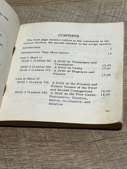 Teacher’s Manual And Script For Tapes To Accompany LATIN for Americans 1st Book