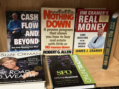 Lot of 5 Business Book,Real Estate Investment, Wealth,Stock Trading, No Money