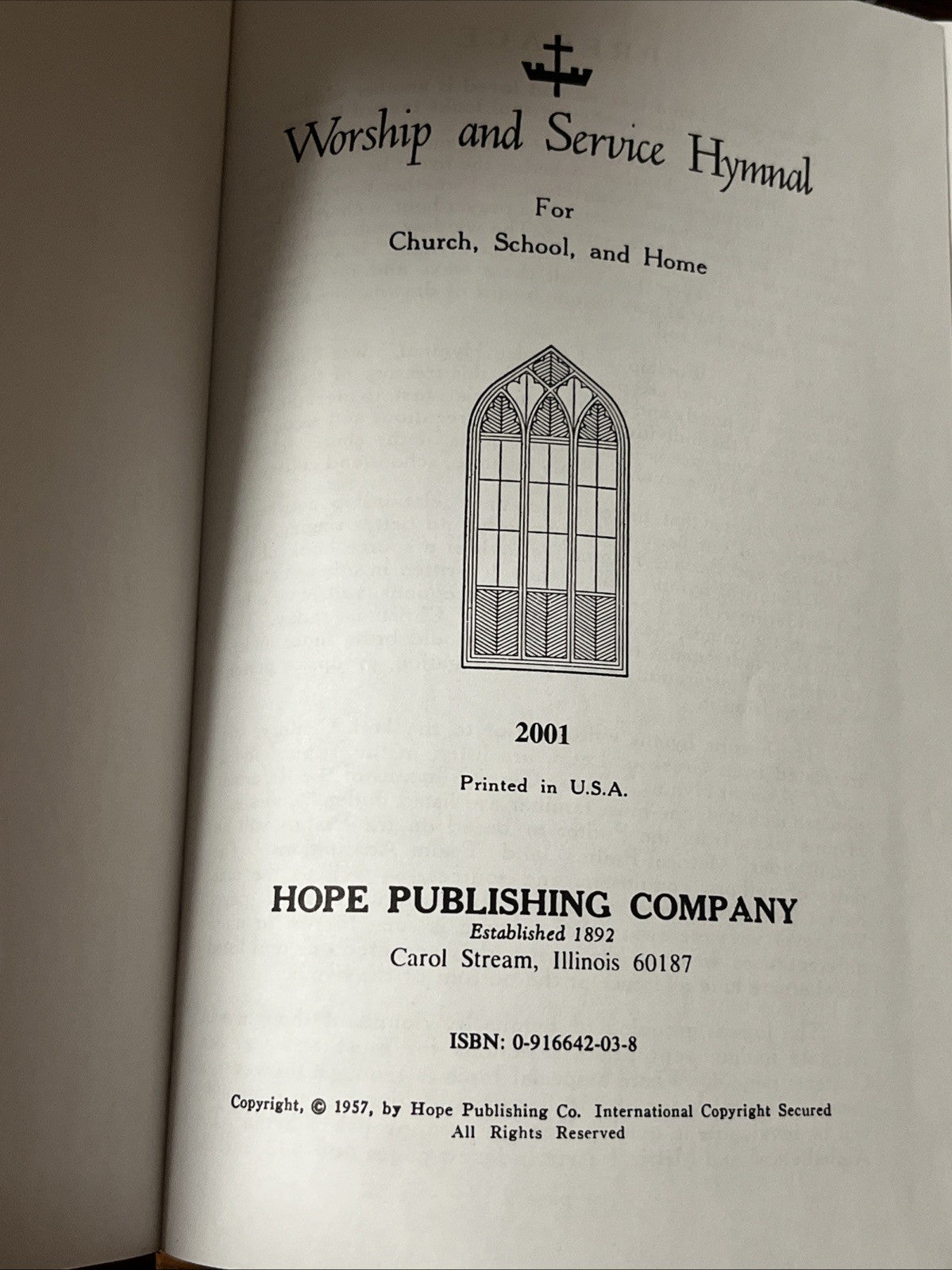 Worship and Service Hymnal: Red by Hope Publishing (repr 2001)