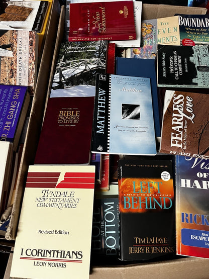 Christian Book Lot Of 40  Pounds Of Random Authors And Titles