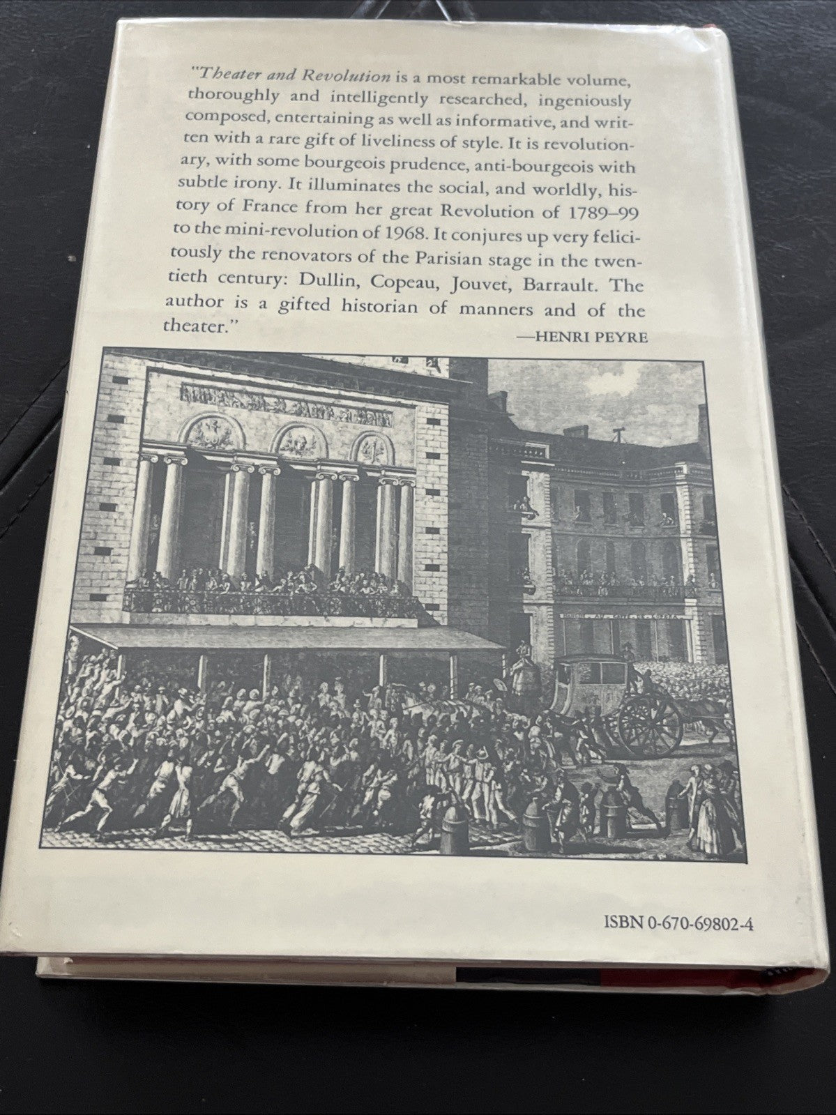 THEATER AND REVOLUTION: THE CULTURE OF THE FRENCH STAGE By Frederick Brown *VG+*