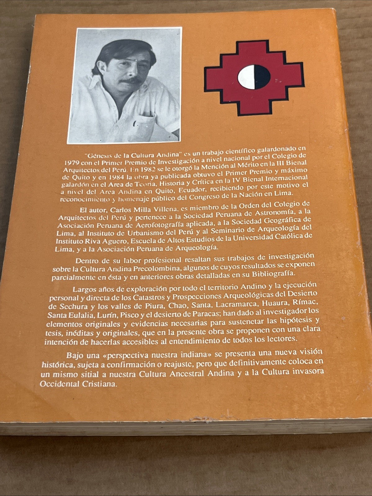 Carlos Milla Villena Genesis De La Cultura Andina por(Peru 1992) RARE