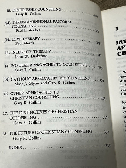 HELPING PEOPLE GROW: PRACTICAL APPROACHES TO CHRISTIAN By Gary R. Collins *VG+*