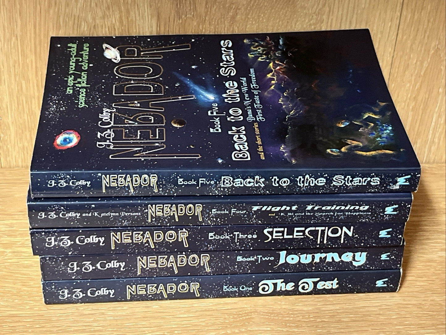 Nebador Books 1 - 5 By J.Z. Colby The Test, Journey, Selection.. SIGNED COPY