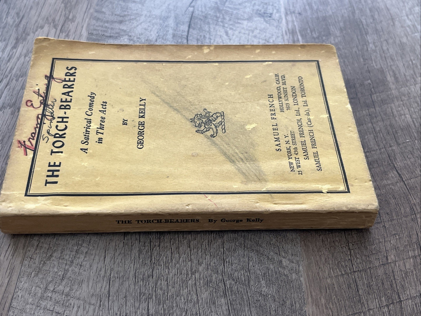 The Torch Bearers Satirical Comedy 3 Acts By George Kelly (1951, Paperback) Book