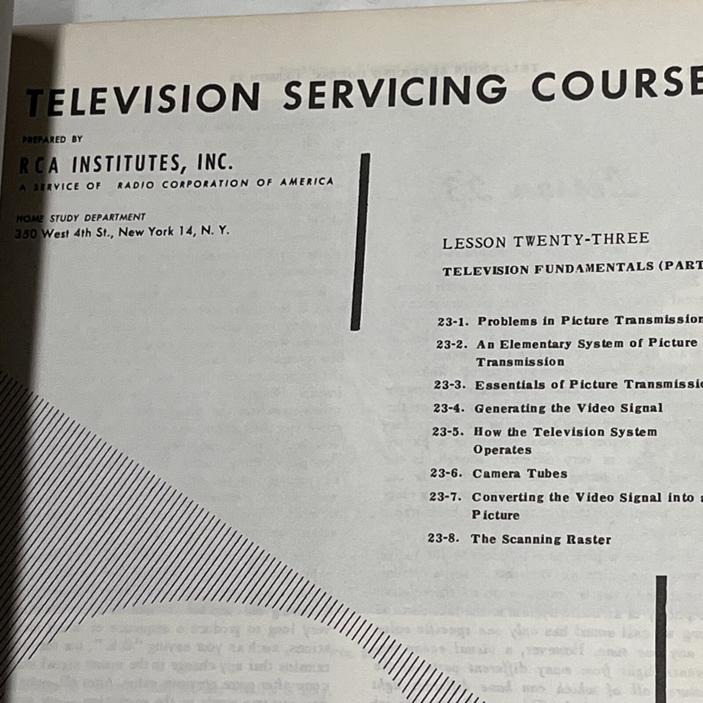 RCA Home Study Television Servicing Course, Unit Six  (1953)