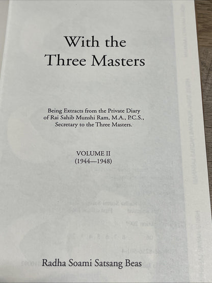 With The Three Masters - Being extracts from the Private Diary of Rai Sahib Mu..