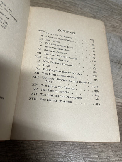 The Eye in the Museum J J Connington 1930 Grosset & Dunlap Hardcover
