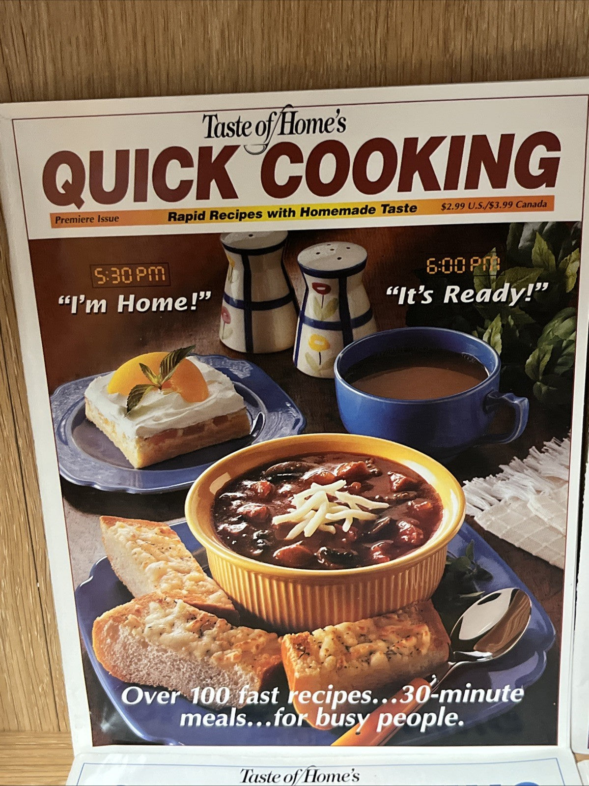 Lot of 4 Taste of Home Quick Cooking & Eating Well Magazine Back Issues