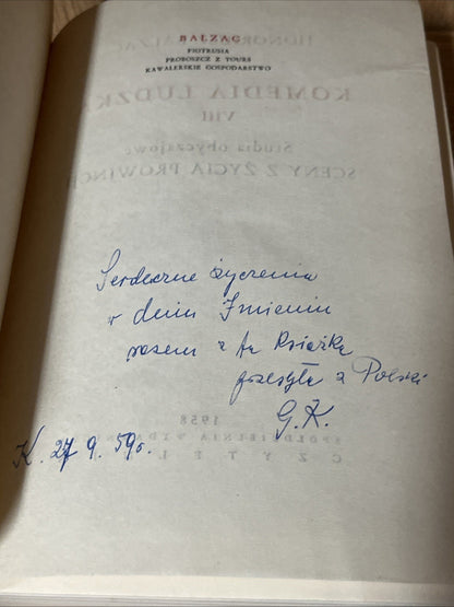GOBSECK and Piotrusia Honoriusz Balzac Komedia Ludzka  Volume V and VIII