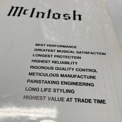 McIntosh Collectable stereo sales and model brochure circa early 1970’S