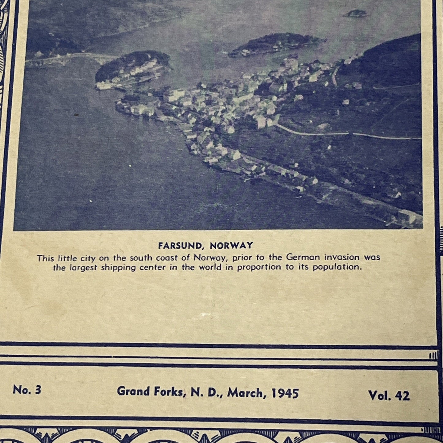 Feb 1945, No.3  Vol.42  Sons of Norway Pre-Viking Magazines Grand Forks,N.D