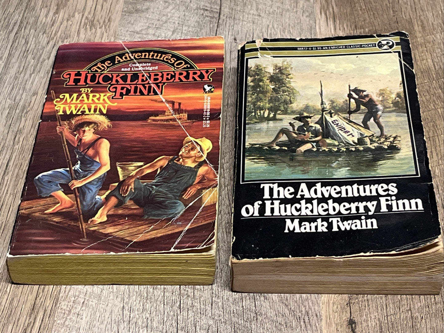 The Adventures of Huckleberry Finn By Mark Twain (1973 & 1988)