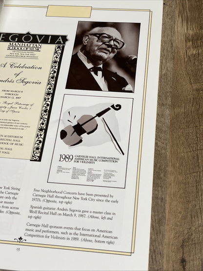 ECHOES AND ARTIFACTS: 100 YEARS AT CARNEGIE HALL Centennial Exhibition 1991