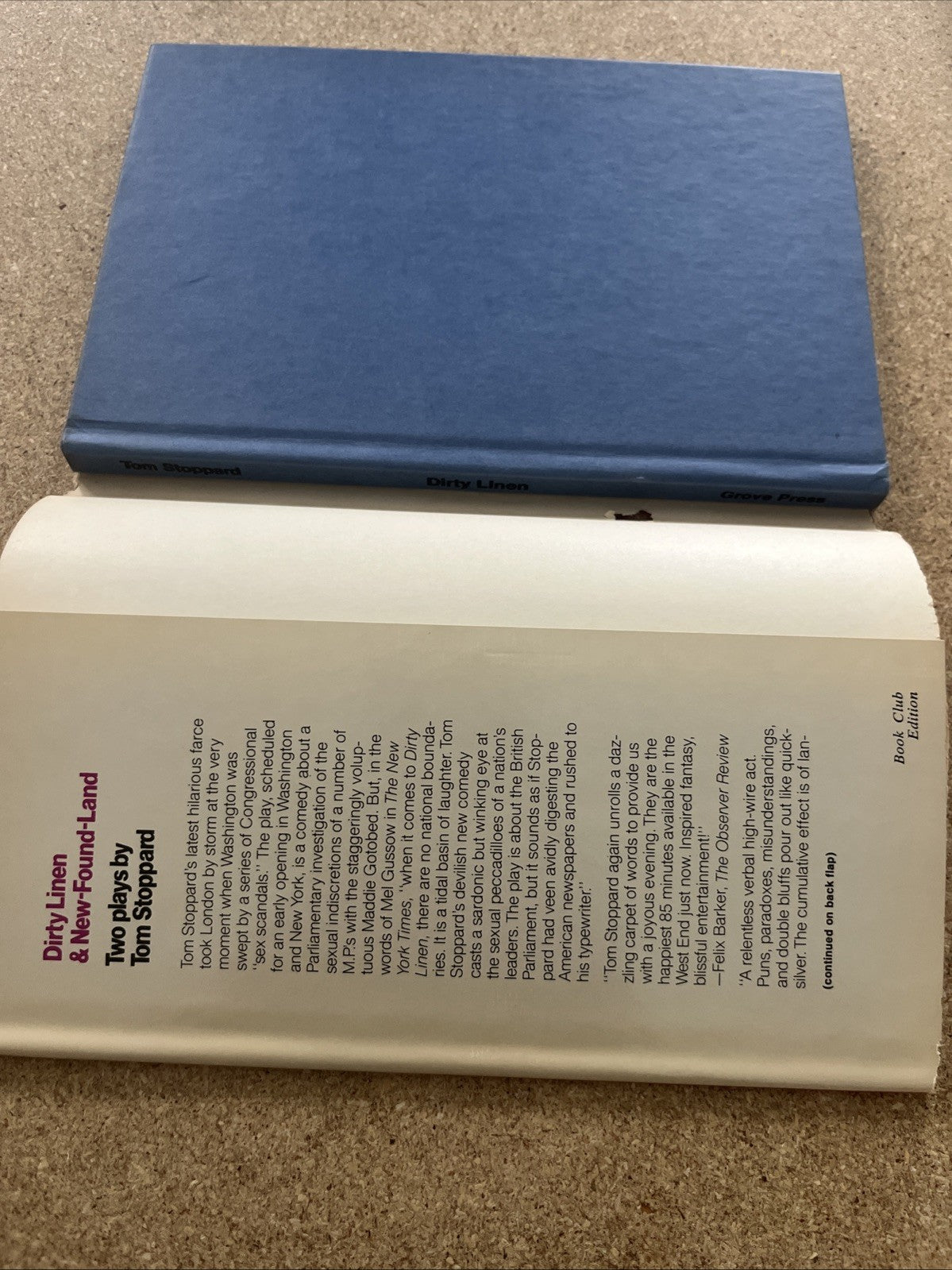 Dirty Linen and New Found Land 1st Edition by Tom Stoppard 1976
